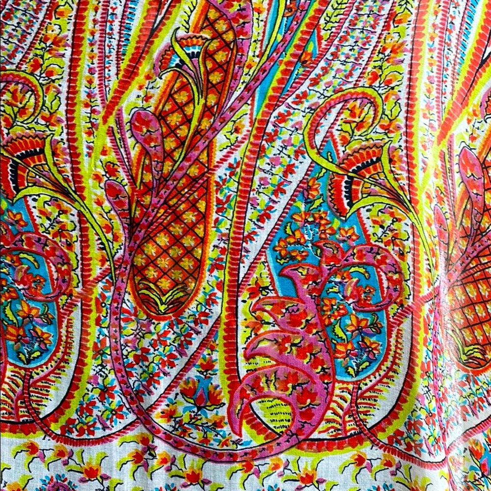 🌹NWT ECHO design of New YorkVibrant Paisley Floral Fabric scarf or wrap